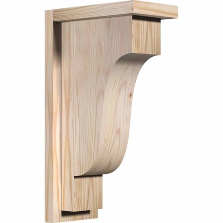 Ekena Millwork Newport Smooth Corbel w/Backplate, Douglas Fir, 5 1/2"W x 10"D x 18"H COR06X10X18NEW01SDF